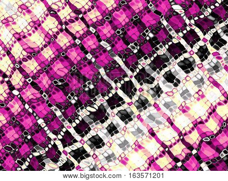 Digital art abstract pattern. Unusual geometrical plaid image.