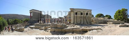 picturesque ruins of an ancient Minoan palace Crete Greece the history of Europe