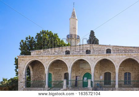 Creece Cyprus Larnaka, view of  the Old Mosque