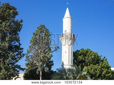 Creece Cyprus Larnaka the minaret of Old Mosque