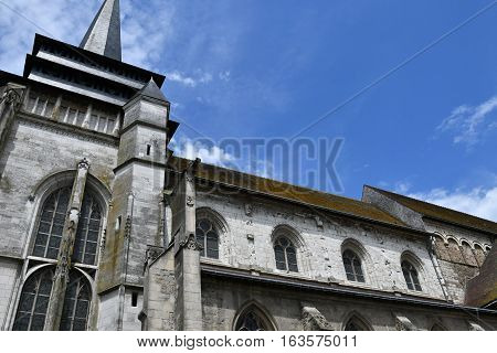 Neufchatel en Bray France - june 23 2016 : the Notre Damme church