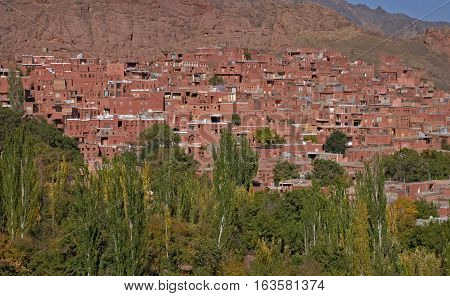 Red village name Abyaneh UNESCO world heritage site Iran