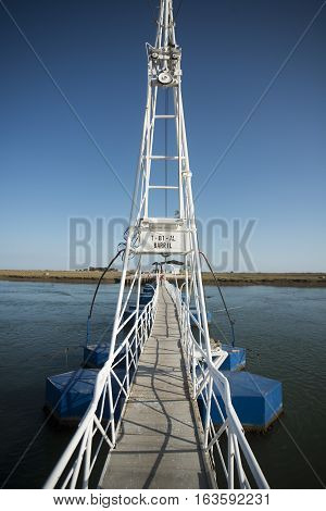 Europe Portugal Algarve Tavira Barril Beach Bridge