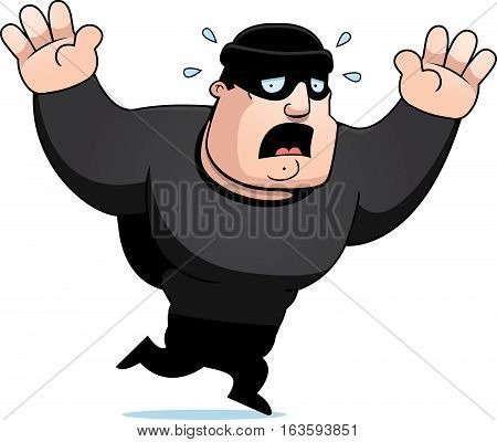 Cartoon Burglar Panic