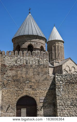 Georgia Kakheti. Alaverdi - monastery and cathedral officially the Cathedral of St. George in the Akhmeta region of Kakheti.