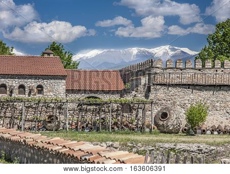 Georgia Kakheti. Alaverdi - monastery and cathedral officially the Cathedral of St. George in the Akhmeta region of Kakheti.
