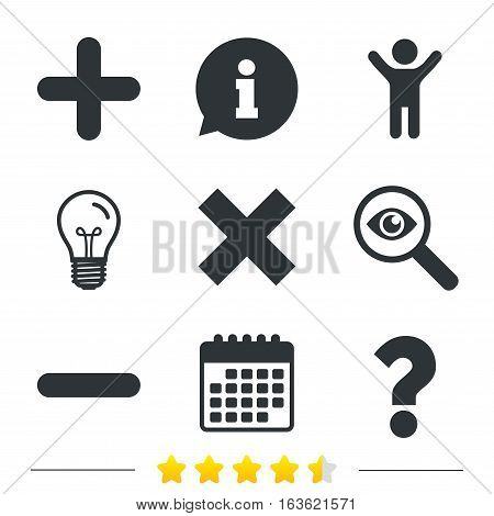 Plus Minus Icons. Vector & Photo (Free Trial) | Bigstock
