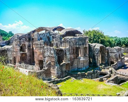 Hdr Villa Adriano Ruins In Tivoli