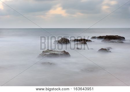 Mediterranean coast in southern Israel near the city of Ashkelon