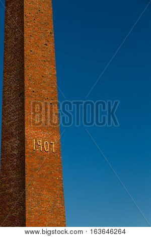 Old Brick Chimney With 1907