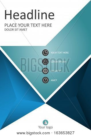 Cover design A4.Annual report with geometrical figures. Good for academic journals and magazines. Vector Illustration.