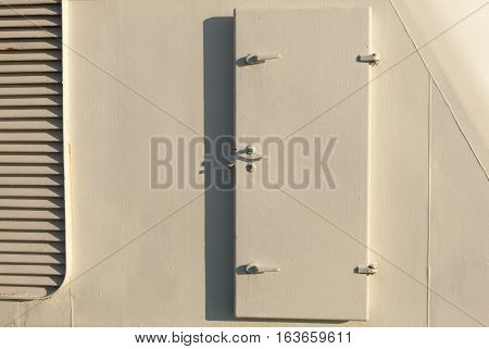 Part Of The Big Ferry, Saving Boat On The Ferry Boat