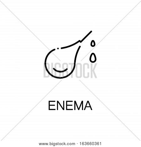 Enema flat icon. High quality outline symbol of medical euipment for web design or mobile app. Thin line signs of enema for design logo, visit card, etc. Outline pictogram of enema