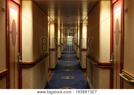 Part Of The Big Ferry, Saving Boat On The Ferry Boat