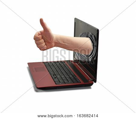 Hand From Laptop.