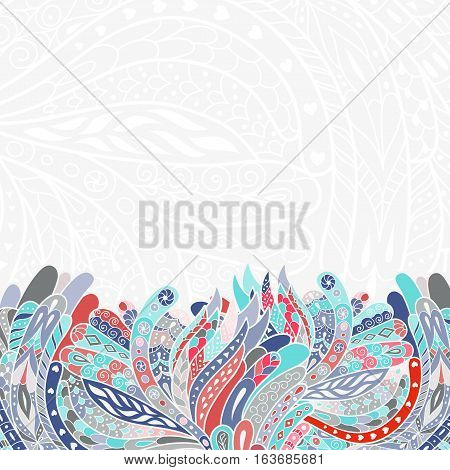 Abstract hand-drawn zentangle background. Vector illustration. Doodle pattern.