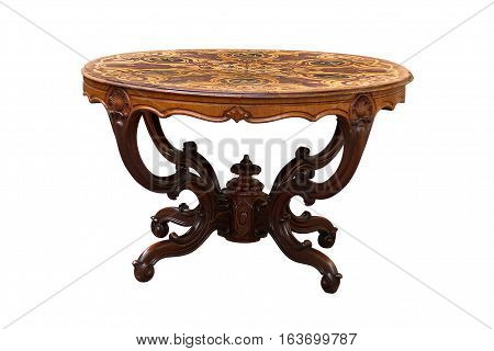 Antique Round Marquetry Table