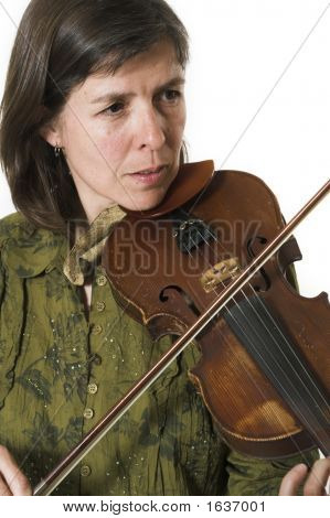Donna giocando Violon