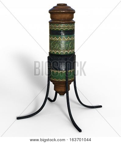 3d render of historical anticue microscope named Occhiolino