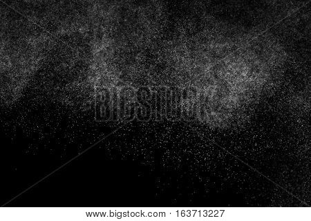 Abstract Splashes Of Water On Black Background.