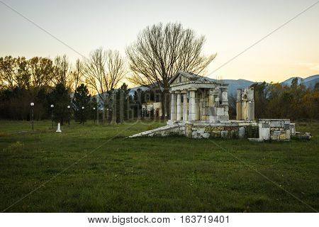 Temple Of Poseidon At Ancient Mantineia, Arcadia, Peloponnese, Greece