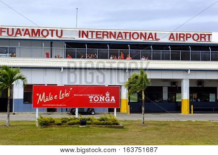 Tongatapu, Tonga - November 10: Fua'amotu International Airport On November 10, 2013 On Tongatapu Is