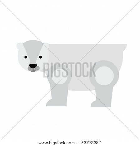 Cute cartoon bear emotions icon funny art. Character happy smiling drawing mammal teddy. Cheerful mascot grizzly young baby animal zoo vector illustration.