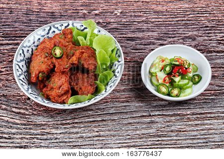 Thai Food,curried Fish Cake (tod Mun Pla Krai)