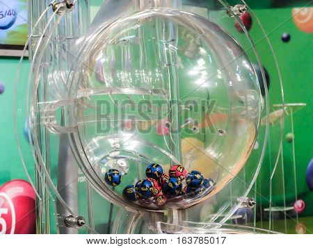 Lottery Balls During Extraction