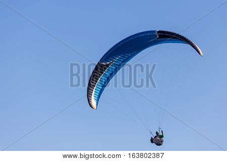 One Paragliding In The Sky