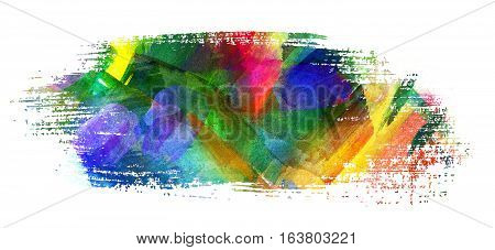 Abstract Oil Painting. Brush Stroke. Smeared Spot. Blot