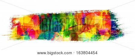 Abstract Oil Painting. Brush Stroke. Freehand Drawing