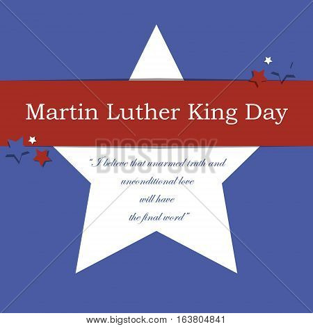 Martin Luther King Day greeting. Vector illustration