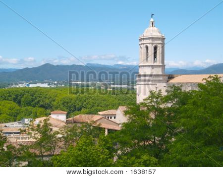 Girona pohled z věže katedrály