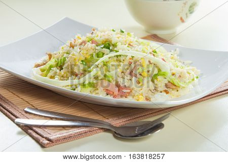 a photo of tasty chinese fried rice
