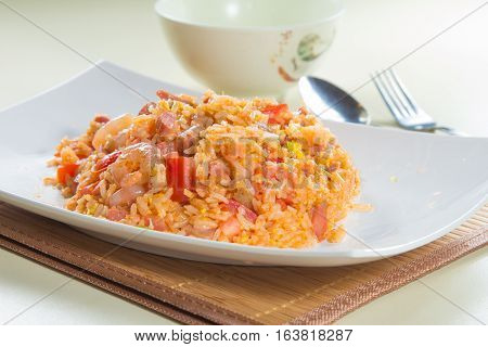 a photo of tasty chinese fried rice