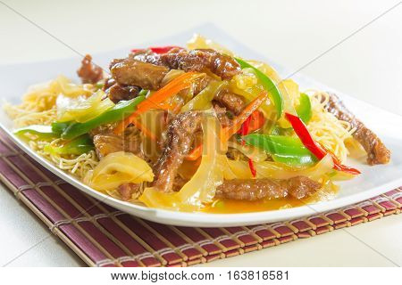 a chinese cuisine photo of fried noodles