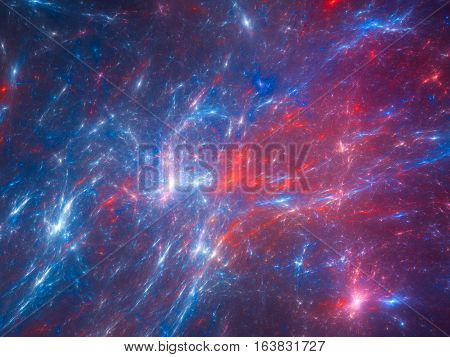 Colorful plasma field in space computer generated abstract background 3D render