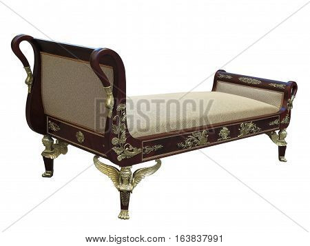 French Ormolu Mounted Empire Style Day Bed