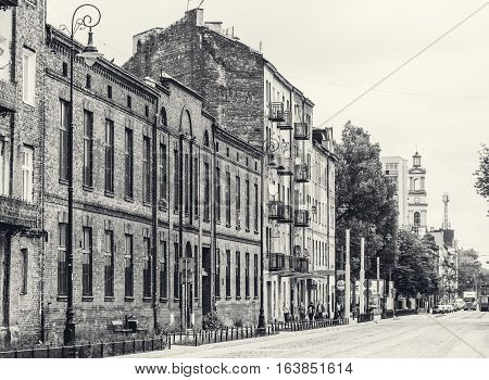 Cityscape of Warsaw, district Praga a Poland
