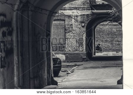 Cityscape of Warsaw, district Praga a Poland