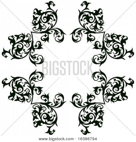 Vintage floral frame