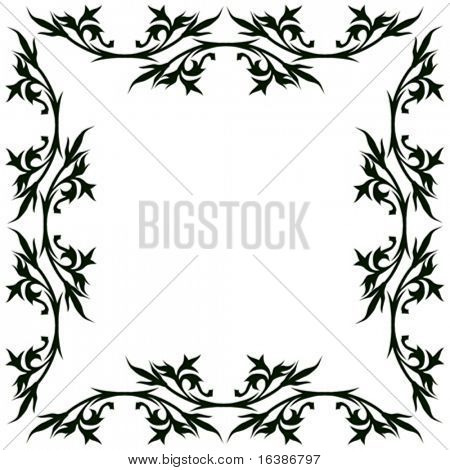 Vintage floral frame