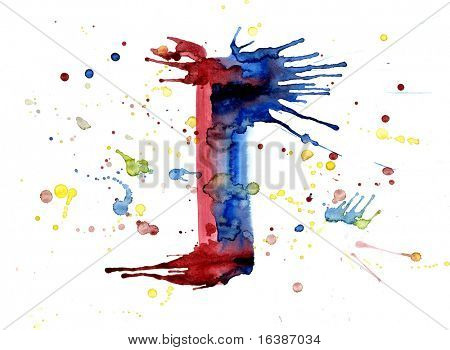 수채화 물감 페인트-편지 I