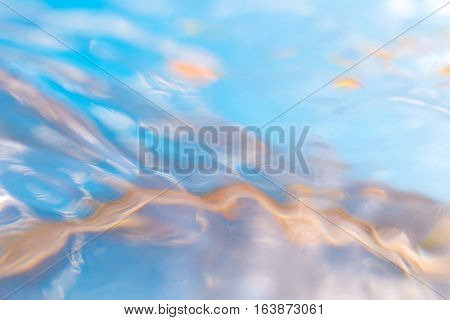 Abstract Macro Of Moving Waves On Luquid