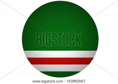 Chechen republic flag illustration symbol. Russia .