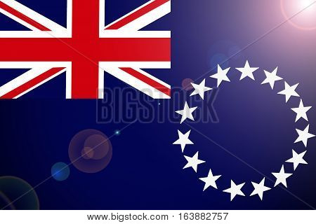 Cook Islands flag ,Cook Islands national flag illustration symbol