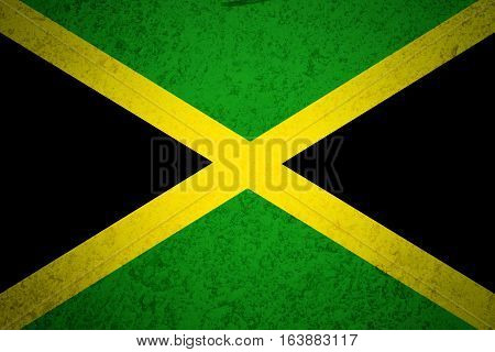 Jamaica flag , Jamaica national flag illustration symbol.