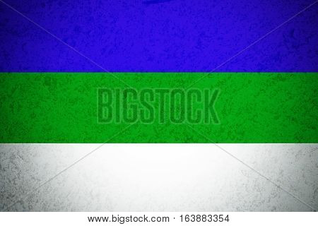 Komi Republic flag illustration symbol. Komi  flag