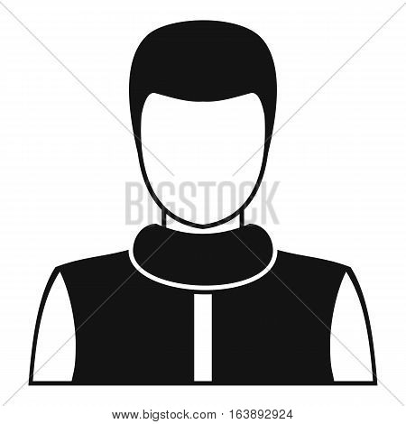 Man avatar profile icon. Simple illustration of man avatar profile vector icon for web